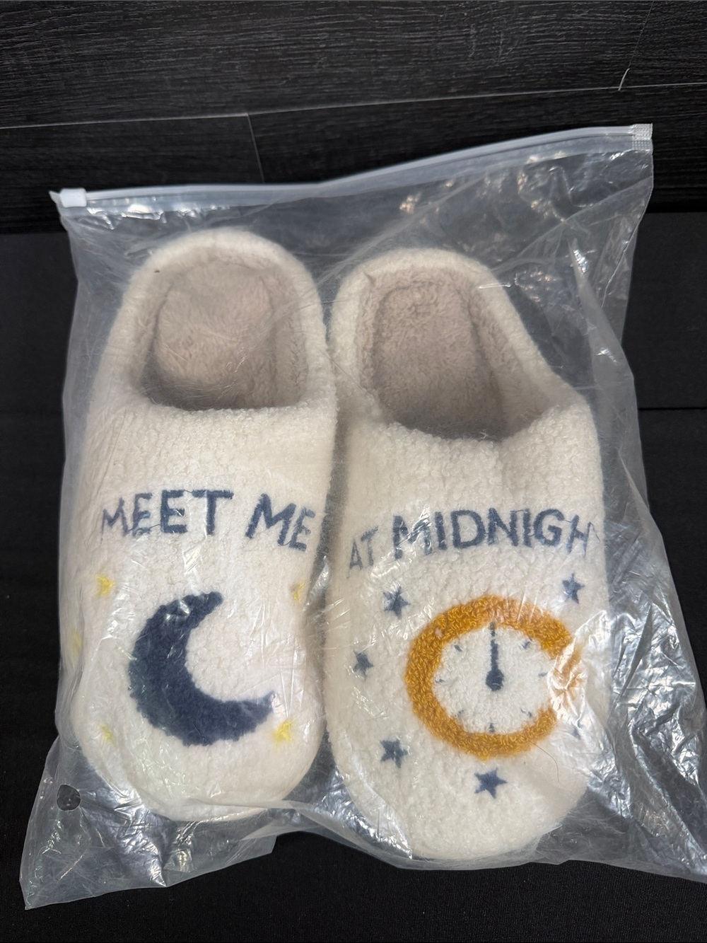 Taylor Swift Inspired "Meet Me At Midnight" Sherpa Slippers | Women's Size 9-10 - Picture 7 of 7